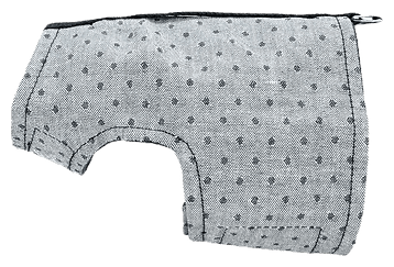 Denim Dots Dog Harness - Choke Free Wrap