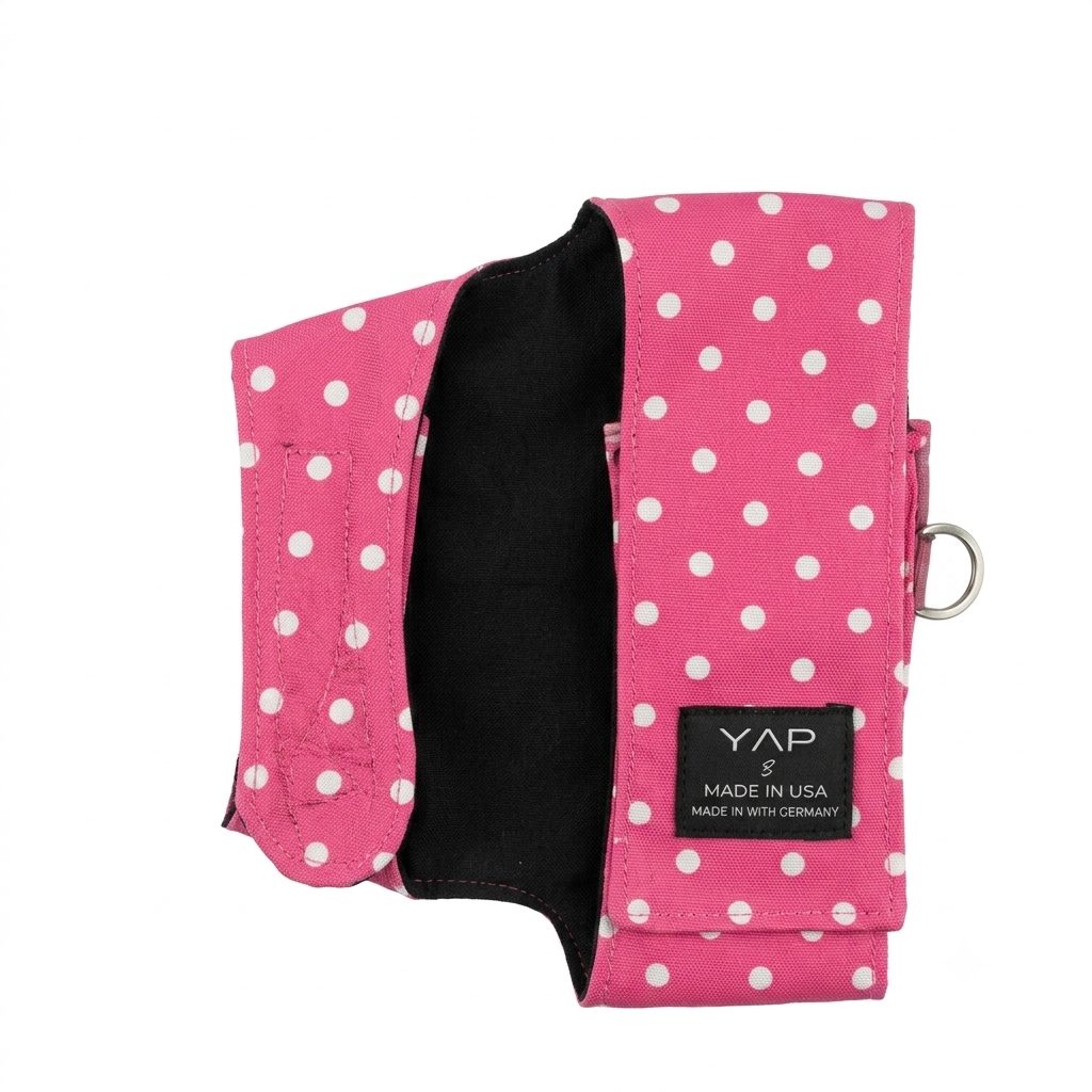 Pink Polka Dot Dog Harness - Choke Free Wrap 4 Pink Polka Dot Dog Harness - small dog harness