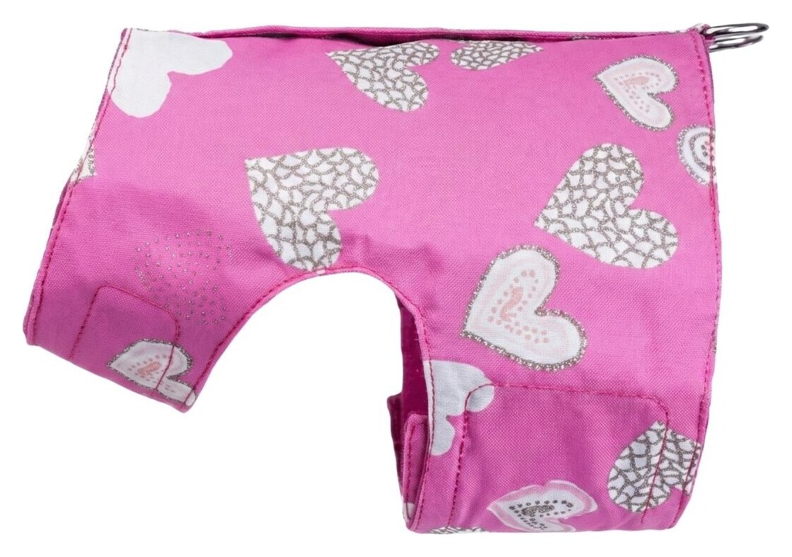 Pink Hearts Dog Harness – Choke Free Wrap