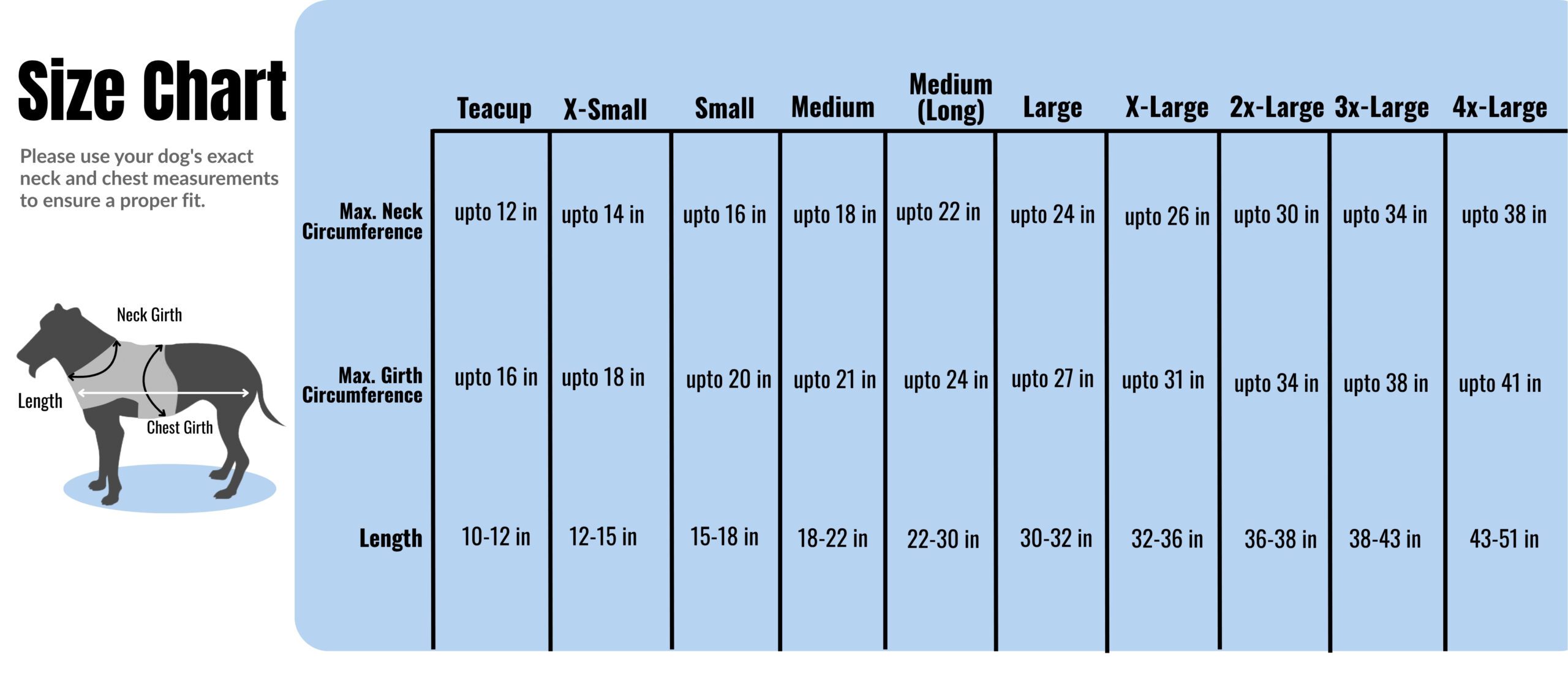 YAP Ski® Dog Jacket for Active Cold Weather - Light Weight 7 YAP Ski Adjustable Dog Jacket Size Chart