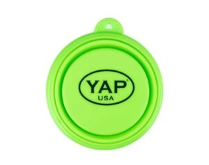 Foldable Bright green travel dog bowl