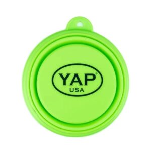 Foldable Bright green travel dog bowl