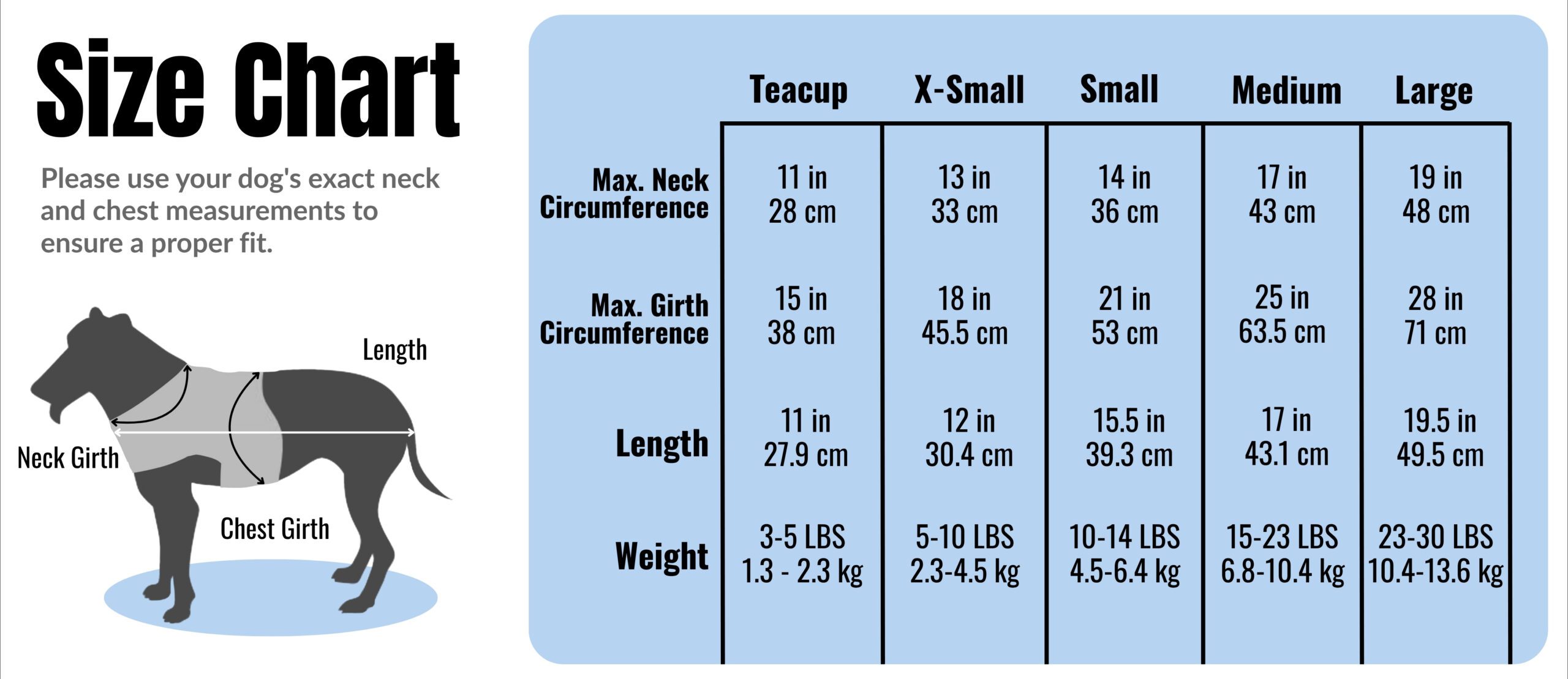 Diamond Tech Dog Coat – Dynamic Fit for Small Dogs 8 Diamond Tech Dog Coat Size Chart