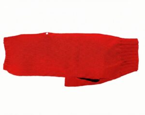 Cashmere Blend Carmine Red Dog Sweater