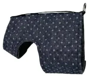 Dotted Slate Dog Harness – Adjustable Safe Wrap