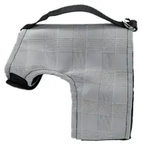 Grey Glen Plaid Dog Harness Choke Free Wrap