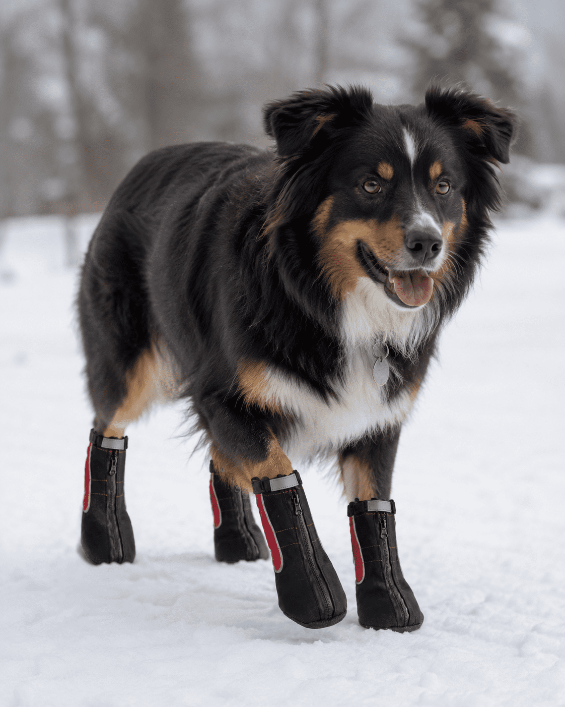 Waterproof dog boots protecting pup from rain and mud YAP USA