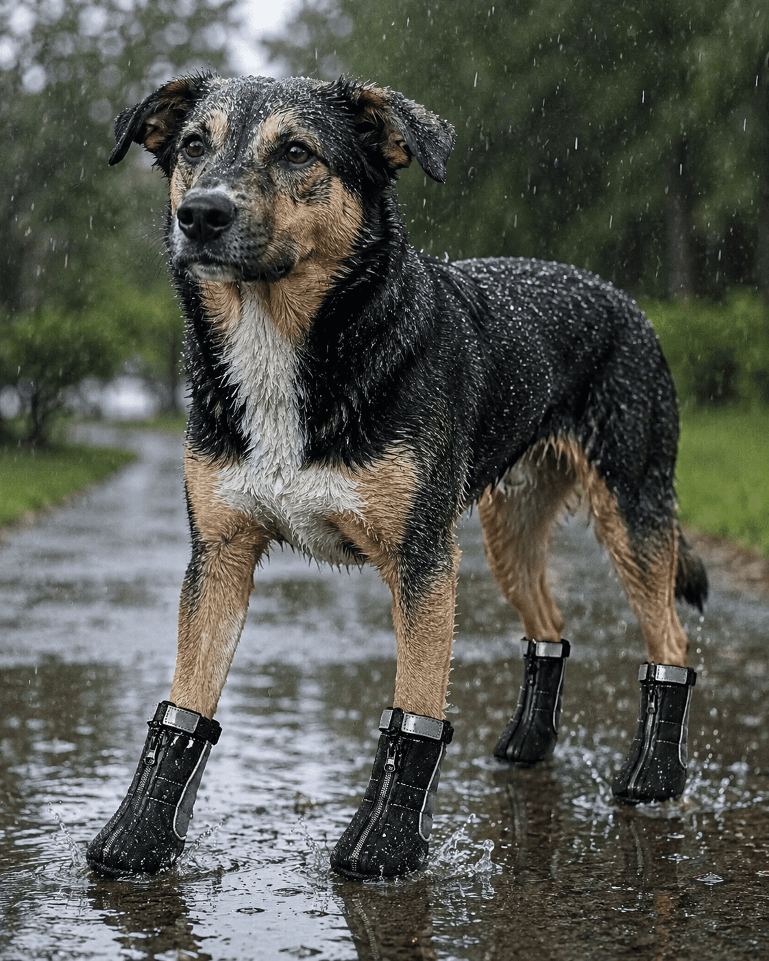 Waterproof dog boots sizing guide how to measure dog paw YAP USA