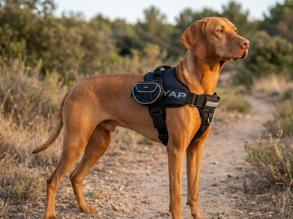 No pull choke free harness protecting the trachea and spine on a dog YAP USA