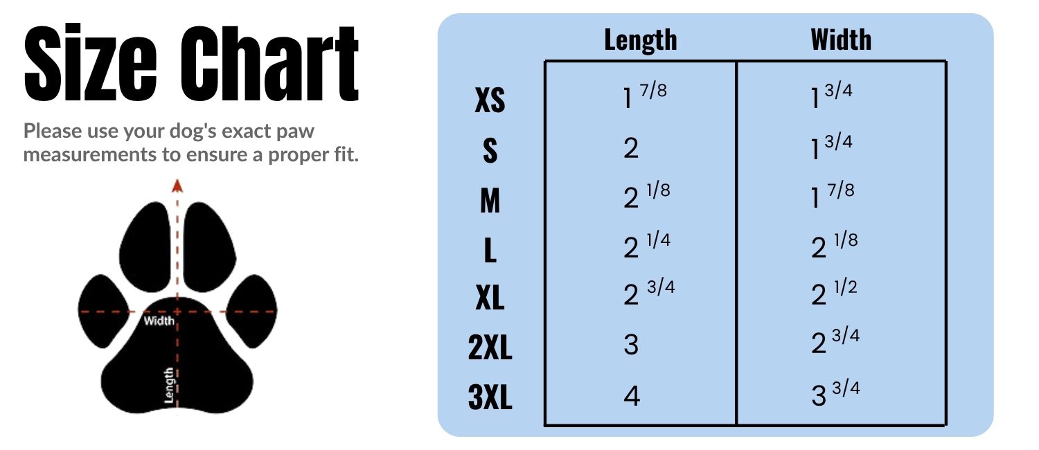Waterproof Dog Boots® – Protection for Any Weather 4 Waterproof Dog Boots Size Chart