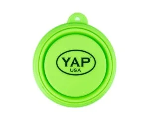 Foldable Bright green travel dog bowl